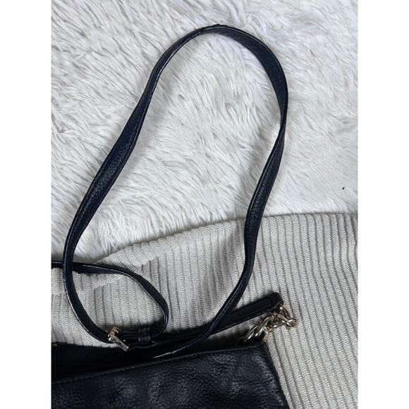 Michael Michael Kors Crossbody Bag Womens Small Black Pebbled Leather Chain - Picture 5 of 16